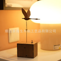 厂家直销天鹅实木手工创意灵动桌面摆件生日节日礼物儿童玩具家居