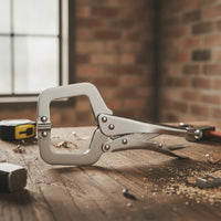 Secure Hold C-Clamp Locking Pliers Heavy Duty Adjustable Vise Grip Pliers Quick-Release Locking C-Clamp Forged Steel for Welders, Woodworkers, Metal Joining, Woodworking, Workshop