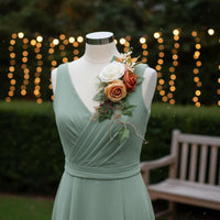 Wedding Shoulder Corsage Clip on Floral Accessory Easy to Reshape for Banquet