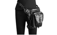 Steampunk Waist Pack Adjustable Steampunk Bag Hands Bag with Harness for Wanderers, Bikers, Streetwear, Festivals, Motorcycle Riding