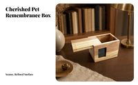 Pet Memorial Cremains Box Pet Cremains Box Two-Tone Wood Grain Smooth Finish