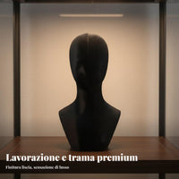 Velvet Mannequin Head with Shoulders Multi-Purpose Mannequin Head Stand