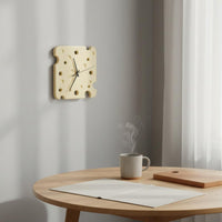 Cheese Shaped Timepiece Noiseless Movement House Decoration for Bedroom, Kitchen