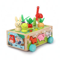 Farm Animal Sorting Box Pretend Farmyard Play Animal Toy Sturdy Sorter for Kids, Home, Classroom