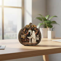 Rustic Pumpkin Plaque with Stand