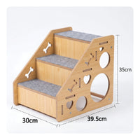 Wooden Pet Staircase Sturdy Pet Ramp Ladder Solid Wood Frame for Bed