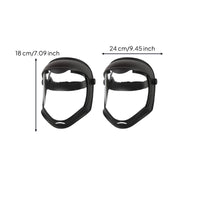 2 Pieces Face Visor with Adjustable Headband Impact-Resistant Full Face Visor Clear Safety Visor Anti-Splash Transparent