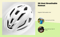 Certified adult bike helmet w/goggles