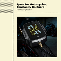 Tire Pressure Tracking System, Motorcycle cordless Tire Pressure Gauge, Instant LCD Display, High Accuracy