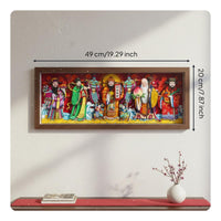 Wealth Deity Decor New Year Gift Paper Cut Frame Artisanal Appearance Tabletop Ornament for Living Room, Office