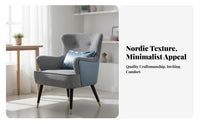 Upholstered Accent Chair Thick Cushioning Upholstered Shell Chair Easy Assembly