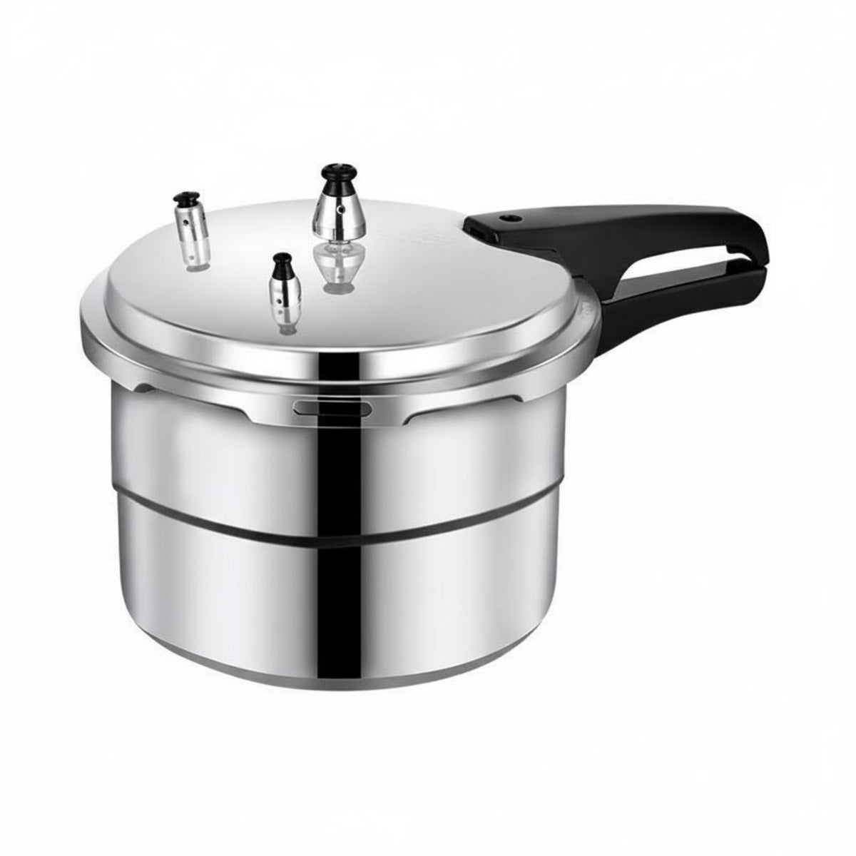Gas and Induction Compatible Stovetop Pressure Cooker Thickened Base Commercial Pressure Cooker Heavy-Duty Construction Large Capacity Cooking Pot Multiple Safety Features for Chefs, Families, Restaurant, Cafeteria