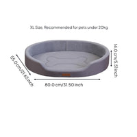 Orthopedic pet bed, washable cover