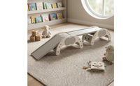 4 Pieces Indoor Climbing Arch with Slide Board Educational Climbing Arch with Mat Natural Climber with Ramp Active for Playroom