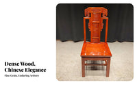 Chinese Roundrear Armchair Hardwood Wood Construction Indoor Furniture Traditional Design Bendd Rearrest for Office