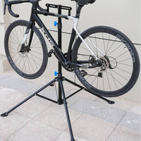 Bike Stand Space-Saving Bike Stand with Hooks Compact for Cyclists, Riders, Repair, Garage, Display