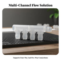 4-Way Hose Connector PP Material Quintuple-Outlet Hose Connector Leak-Resistant Connection Water Distributor for Gardeners, Aquatic Pet Owner S