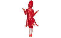 Squid Costume Metallicappearone-Piece Costume with Hood Novelty Bodysuit for Stage Performances