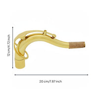 Sax Golden Neck Finish Finish   Saxophone Neck Cork Embouchure Piece End Music Accessory for Performance, Practice