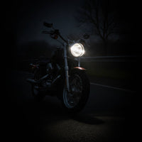 Retro Motorcycle Fog Light Custom Motorcycle Light with Grille Chromed Chrome Fog Lamp Easy to Install for Motorcyclists