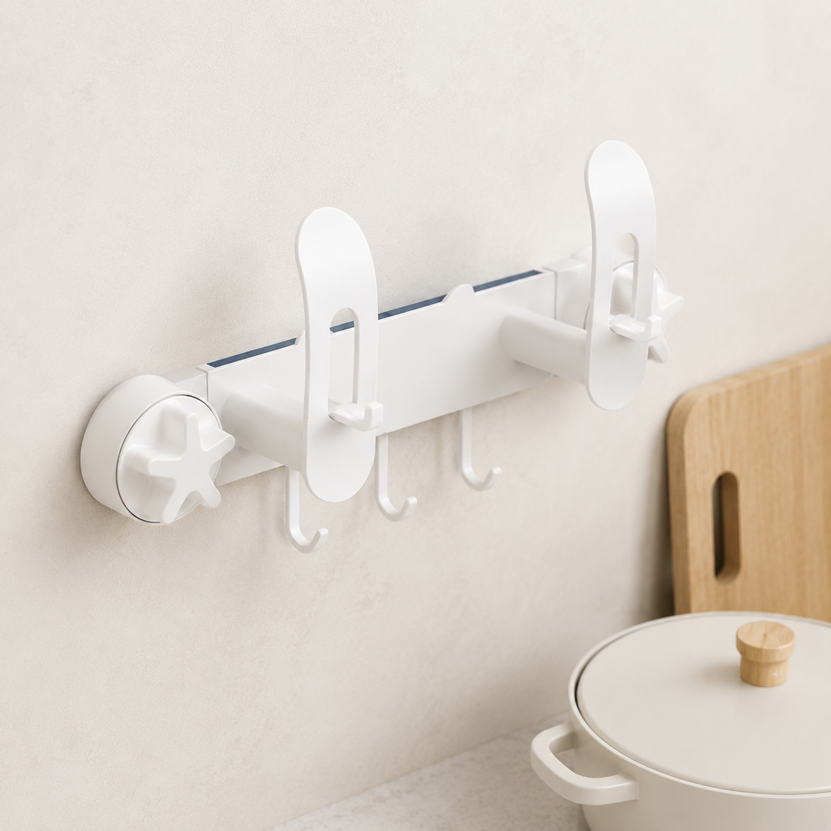 pot lid and cutting board rack