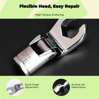 Universal Tapered Nut Wrench, Adjustable Brake Line Wrench, Multi-Function Spanner for Automotive Repair