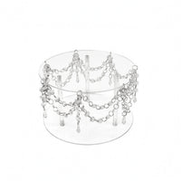 Acrylic Cake Tray Stand Reusable Crystal Bead Cake Stand Long-Lasting