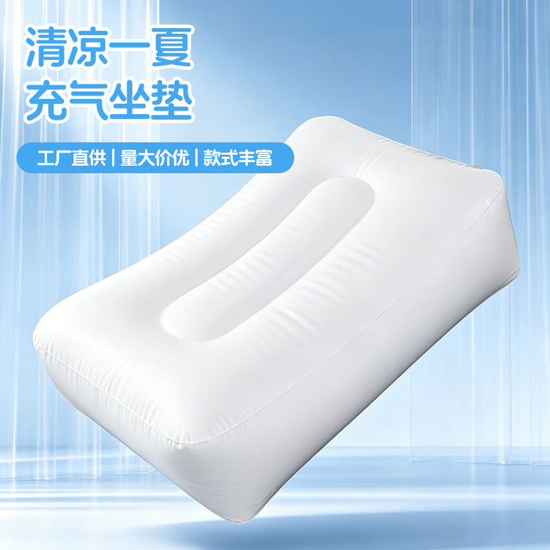 Inflatable Seat Cushion Outdoor Thickened PVC Waterproof Portable for Camping Fishing