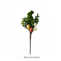 Lifelike Greenery Easter Egg Branch Bendable Stems Artificial Easter Egg Pick Colorful Decorative Twig with Eggs Realistic Look for Crafters, Wreath Making, Party Decor