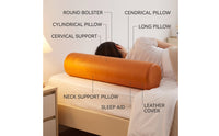 Supportive Neck Roll Pillow Ergonomic Neck Roll Support Pillow Comfortable Cervical Support Pillow Pillow Padded for Bed, Couch, Reading