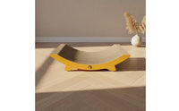 Smile Shaped Cat Scratcher Bed Multi-Functional Curved Cat Scratching Lounger Ergonomic Design Pet Furniture for Cats, Indoor