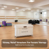 Space-Saving Design Floor Standing Mat Holder Multi-Purpose Exercise Mat Storage Cart Heavy-Duty Construction Rolling Workout Gear Rack Japanese Aesthetic for Fitness Enthusiasts, Yogis, Laundry Room, Bathroom