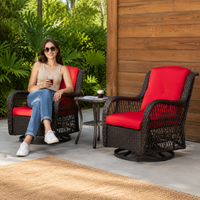 Garden Furniture Set U-Shaped Garden Sofa Modern Design Outdoor Furniture PE Rattan Hand-Woven Iron Frame