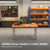1:64 Scale Scene Table Model High Detailed Repair Shop Diorama Model Realistic Details Miniature Diorama Figure for Hobbyists, Adults, Sand Table Layouts