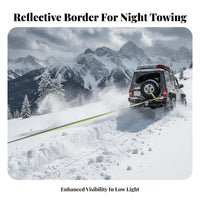 Heavy Duty Tow Strap with S Long-Lasting and Strap Set High Break Strength Towing Equipment for Trail-Highway Enthusiasts, Car Owners, Drivers, Roadside Assistance, Mudding, Trail Riding