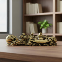 Five Children Buddha Ornament Collectible Brass Buddha Statue Retro Design