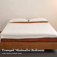 Headboardless levitating Bed Frame Nordic Design low-height Bed Frame Japanese design sensibility Bedroom Furniture for Apartment Dwellers, partners, Guest Room