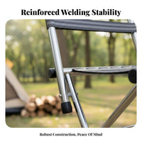 Collapsible Travel Seat Foldable Design Cross-Frame Webbed Stool Heavy-Duty