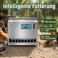 Poultry Feeder, Automatic Feeder for Pigeons, Made of Polished Stainless Steel, for Busy Pet Owners