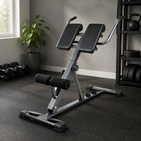 Foldable Roman Chair Black Metal Frame Roman Chair Stabilizing End End Supports Hyperextension Bench