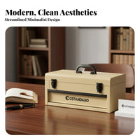 Handled Cash Box with Tray USA-inspired aesthetic Storage Container Secure Latch