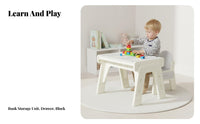 Building Block Play Desk Multi-Functional Design adaptable play area