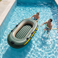 Lightweight One-Person Inflatable Boat Portable Inflatable Boat with Grab Handles Comfortable Raft Supportive for Fishing
