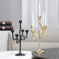Spiral Candle Holder Nordic Style Metal Candle Stand Matte Candlestick for Entryway, Hotel, Restaurant