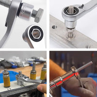 17 Pieces Fastener Grip Set Tight Space Access Ratchet Socket Wrench Kit High-Strength Steel Metal Hand Tools for Mechanics, DIY Users