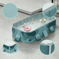 Rigid-Sided Pool with Support Panels Above Ground Foldable Pool Heavy Duty Reinforced for Children, Backyard, Garden, Patio