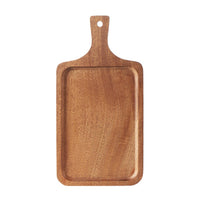 Wooden Serving Board with Handle Natural Grain for Hosts