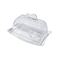 Covered Butter Dish Fitted Lid Cheese Dome Raised Edges