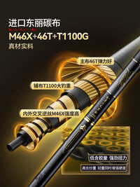 日本进口碳素达瓦菱然黑极轻量大物鱼竿超轻硬19调青草鲤鲢鳙手杆