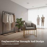 Wireframe Armchair Nordic design Single Sofa Sturdy Iron Frame Minimalist Design for Interior Decorators, perusing corner